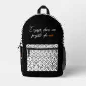 Sac à dos "Engagé dans vos projets de vie" プリントバックパック (正面)