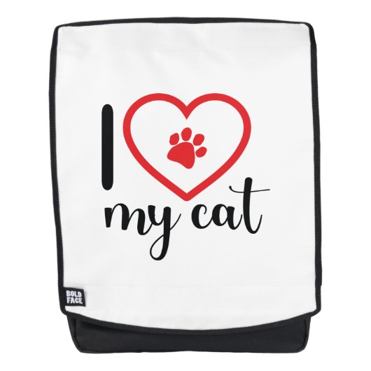 Sac à dos j'aime mon chat バックパック (正面)