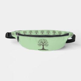 🌳 Sac Banane Arbre de Vie Vert Pâle Sacoche ファニーパック