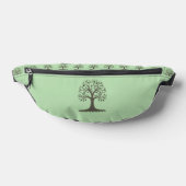 🌳 Sac Banane Arbre de Vie Vert Pâle Sacoche ファニーパック (レイダウン)