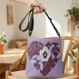 Sac Bandoulière Cœur Violet  クロスボディバッグ