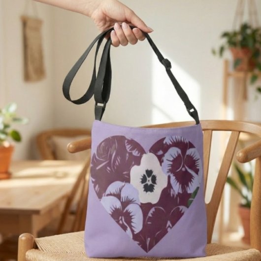 Sac Bandoulière Cœur Violet クロスボディバッグ