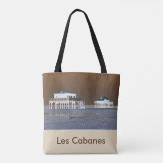 sac " Bassin d'arcachon" recto -"LesCabanes" verso トートバッグ