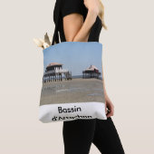 sac " Bassin d'arcachon" recto -"LesCabanes" verso トートバッグ (クローズアップ)