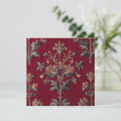 Sac broderie medievale fleurie en rouge bordeaux シーズンカード (スタンド正面)