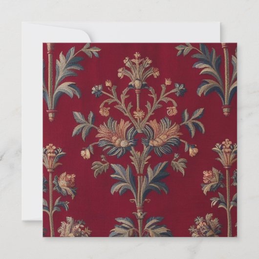 Sac broderie medievale fleurie en rouge bordeaux シーズンカード (正面)