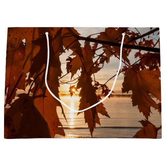 sac cadeau feuilles d'érable ラージペーパーバッグ (正面)