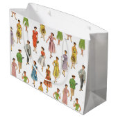 Sac Cadeau mode rétro 50 ラージペーパーバッグ (裏面アングル)