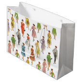 Sac Cadeau mode rétro 50 ラージペーパーバッグ (正面アングル)