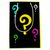 Sac Cadeau Moyen motif points d'interrogation ミディアムペーパーバッグ (正面)