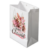 Sac Cadeau Pâques "Team Chocolat"  ミディアムペーパーバッグ (正面アングル)