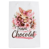Sac Cadeau Pâques "Team Chocolat"  ミディアムペーパーバッグ (正面)