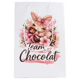 Sac Cadeau Pâques "Team Chocolat"  ミディアムペーパーバッグ