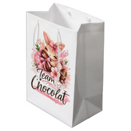 Sac Cadeau Pâques "Team Chocolat" ミディアムペーパーバッグ