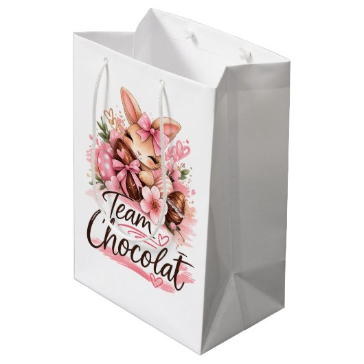 Sac Cadeau Pâques "Team Chocolat"  ミディアムペーパーバッグ (裏面アングル)
