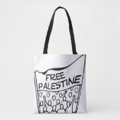 sac de Palestine libre トートバッグ (正面)