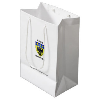 Sac en Papier avec le blason de L'Aigle Normandie ミディアムペーパーバッグ