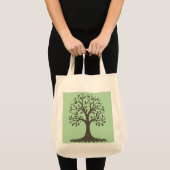 🌳Sac en Tissu Tote Bag Arbre de Vie Vert Pâle 🛍️ トートバッグ (正面(商品))