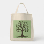🌳Sac en Tissu Tote Bag Arbre de Vie Vert Pâle 🛍️ トートバッグ (裏面)