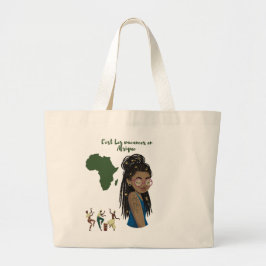 Sac fourre -tout Afrique  ラージトートバッグ