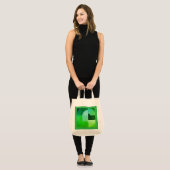 Sac fourre-tout art vert flach トートバッグ (正面(モデル))