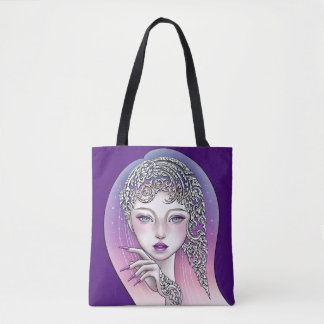 Sac fourre-tout Déesse de la nuit violet トートバッグ