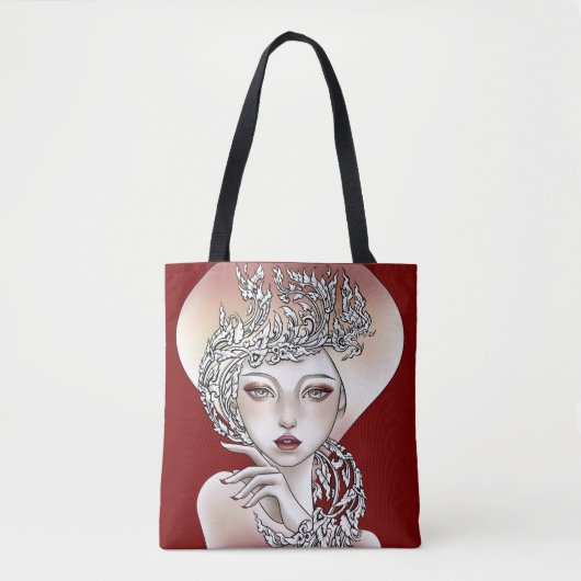 Sac fourre-tout Déesse du feu rouge トートバッグ (正面)