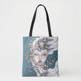 Sac fourre-tout Déesse du lotus Thailandais bleu トートバッグ