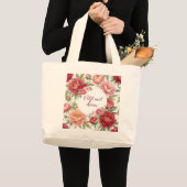 Sac fourre-tout jumbo floral pivoine – Grand forma ラージトートバッグ (正面(商品))
