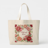 Sac fourre-tout jumbo floral pivoine – Grand forma ラージトートバッグ (裏面)
