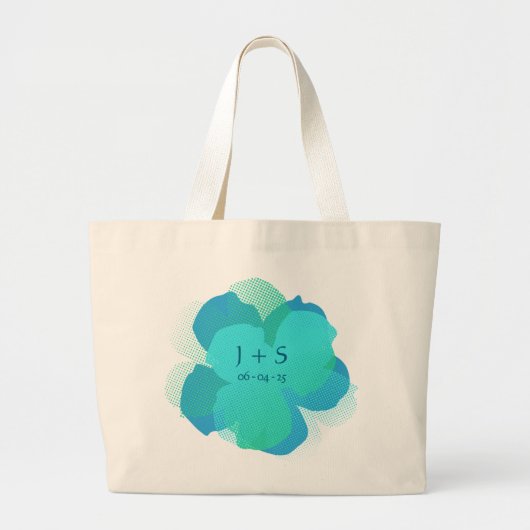Sac Fourre-tout Jumbo Popflower Lagon ラージトートバッグ (正面)