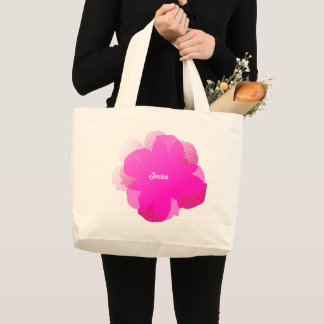 Sac Fourre-tout Jumbo Popflower Rose Shocking ラージトートバッグ
