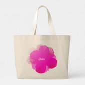 Sac Fourre-tout Jumbo Popflower Rose Shocking ラージトートバッグ (裏面)