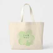 Sac Fourre-tout Jumbo Popflower vert pale ラージトートバッグ (正面)