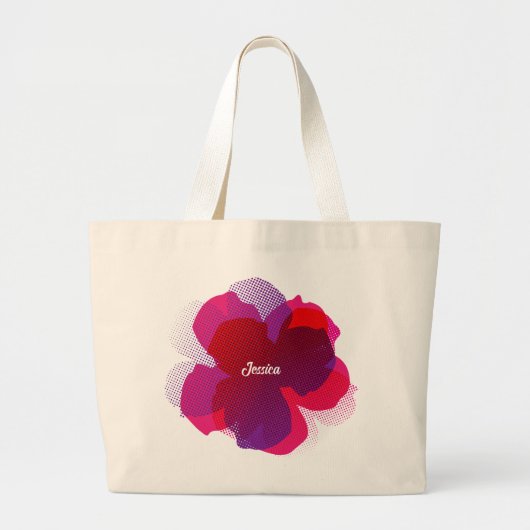 Sac Fourre-tout Jumbo Popflower Violet/rose ラージトートバッグ (正面)