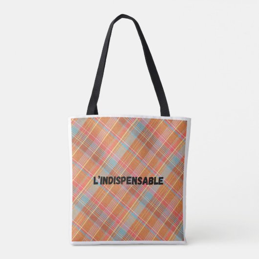 Sac fourre-tout  L'indispensable - Motif Madras トートバッグ (裏面)