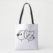 Sac fourre -tout new DESGIN dog &cat トートバッグ (正面)