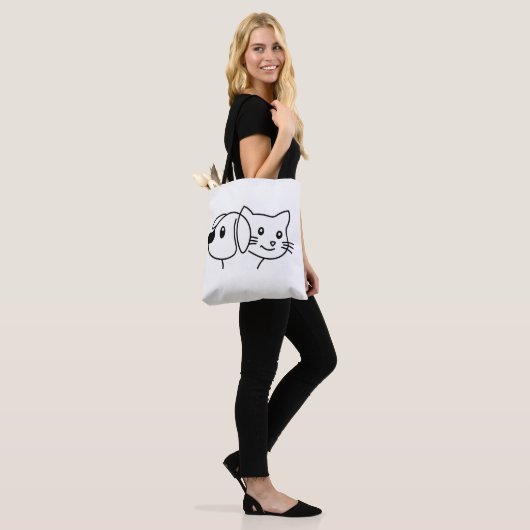 Sac fourre -tout new DESGIN dog &cat トートバッグ (モデル)