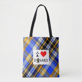 Sac I love Dinard et tartan トートバッグ