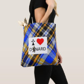 Sac I love Dinard et tartan トートバッグ (クローズアップ)