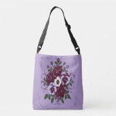 Sac Tote Bag Réglable Floral - Bouquet de Violette クロスボディバッグ (裏面)