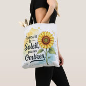 Sac Tote Tournesol Inspirant – Citation ‘Poursuis  トートバッグ (クローズアップ)