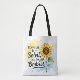 Sac Tote Tournesol Inspirant – Citation ‘Poursuis  トートバッグ