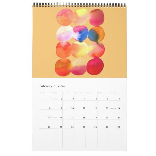 Sacha Grossel著水彩画の近代美術のカレンダー カレンダー (2月 2026)