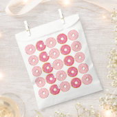 Sachets en papier Donuts Rose I Gâteaux I Bonbons フェイバーバッグ (クリップ留めされた状態)