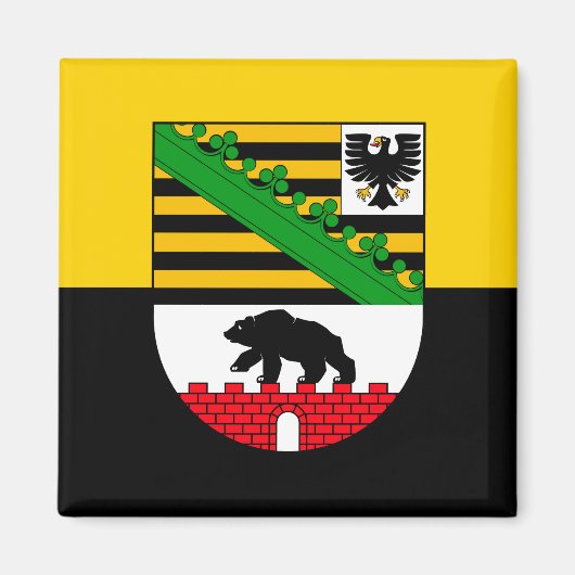 Sachsen-Anhalt Flagge マグネット (正面)