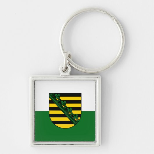 Sachsen Flagge キーホルダー (正面)
