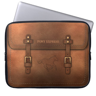 Sacoche aspect cuir du Pony Express ラップトップスリーブ