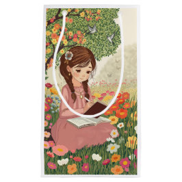 Sacola para Presente Menina no jardim スモールペーパーバッグ