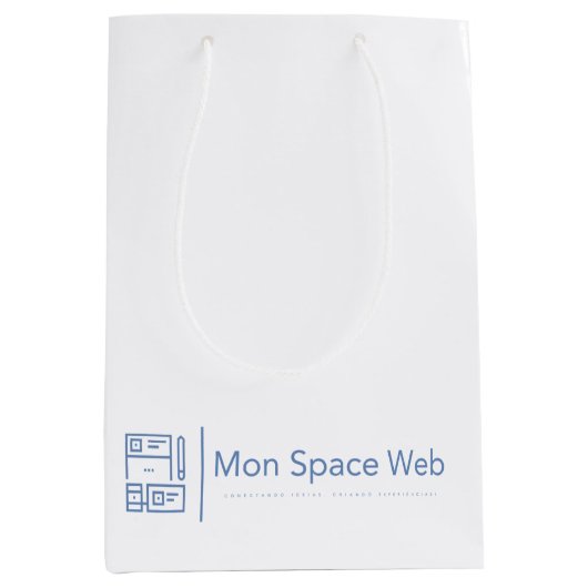Sacola para Presente Mon Space Web ミディアムペーパーバッグ (正面)